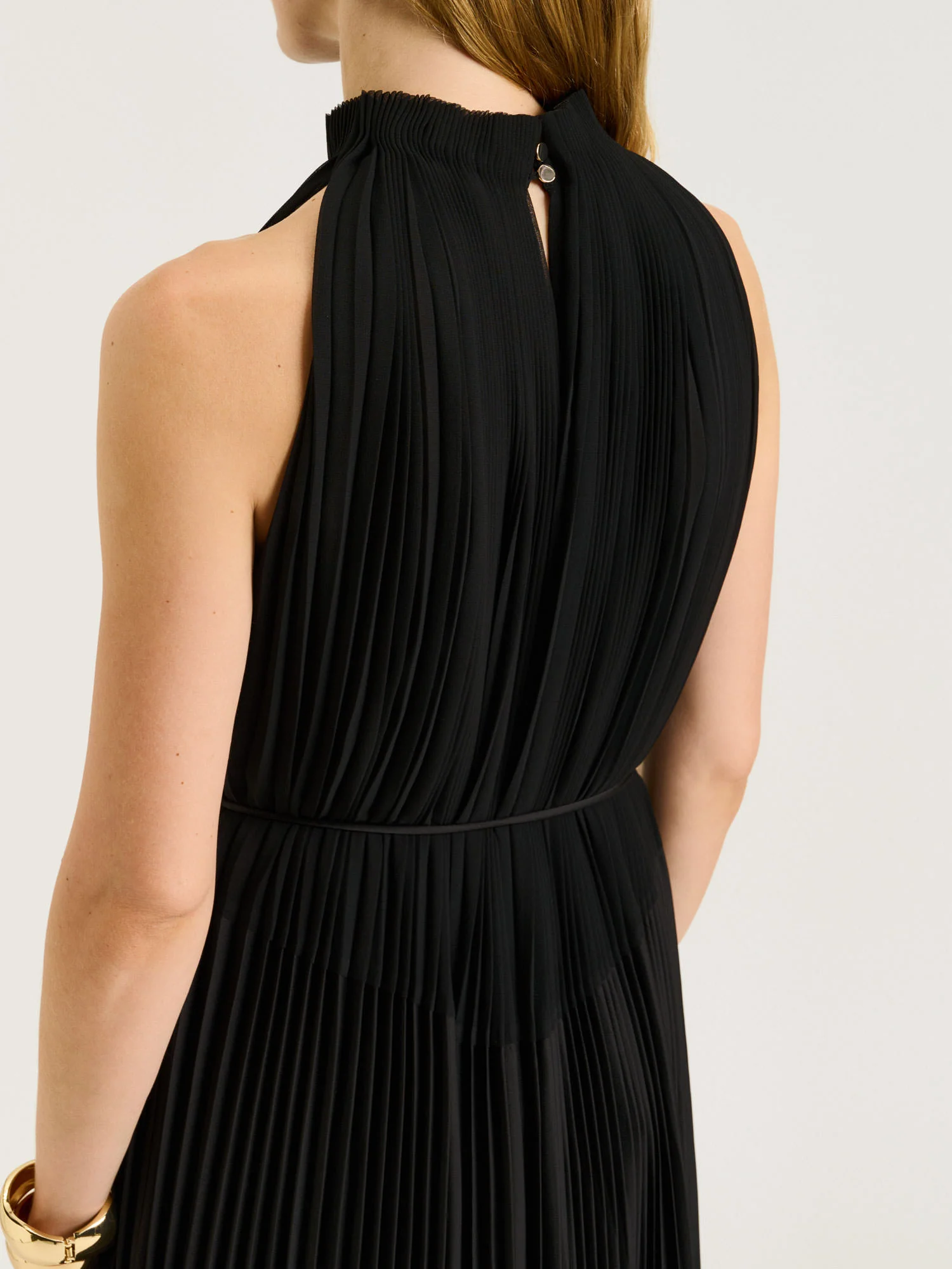 PLEATED SATIN MAXI DRESS - Image 5