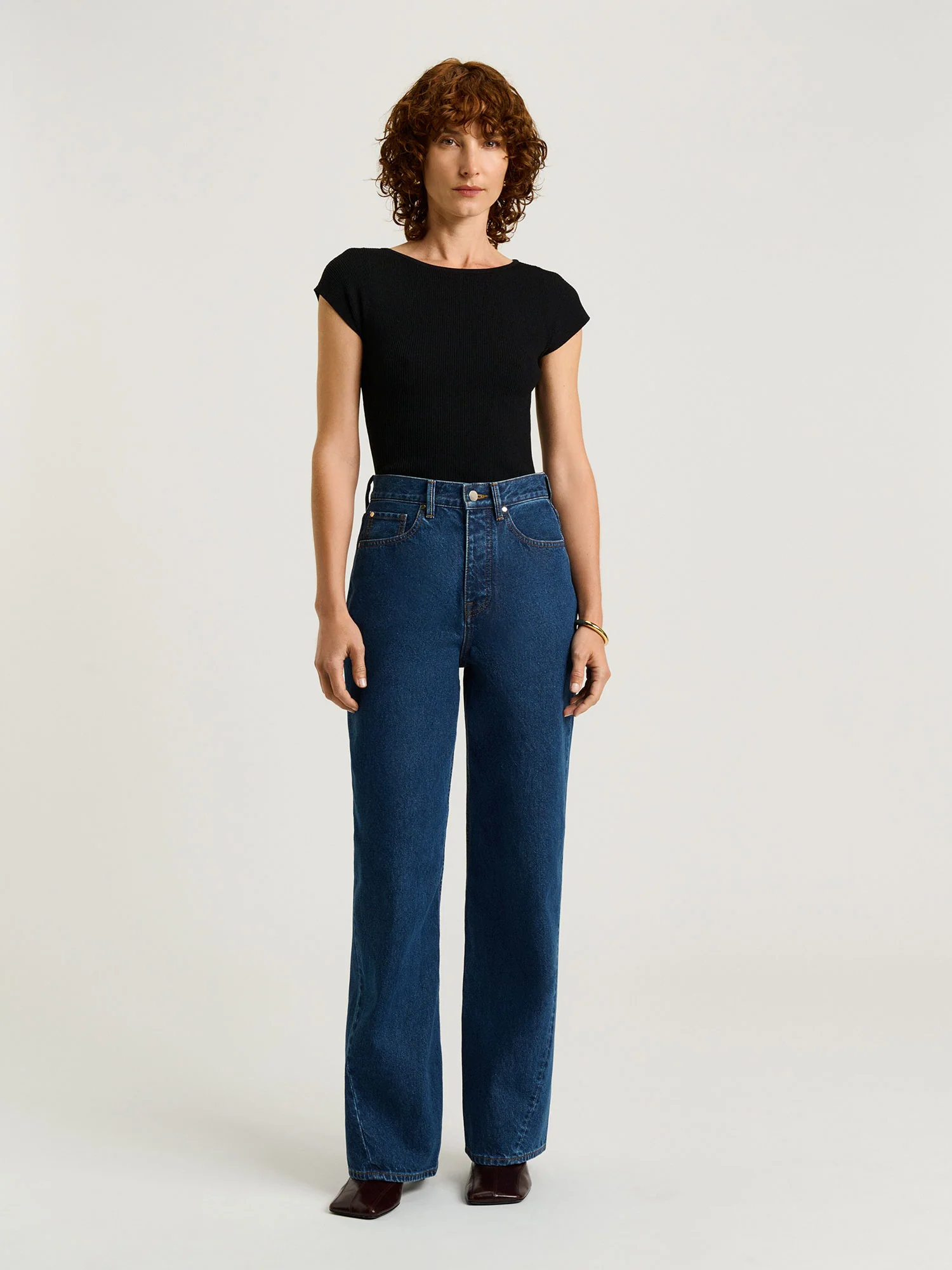 RIBBED CAP SLEEVE BOAT NECK KNIT - Image 5
