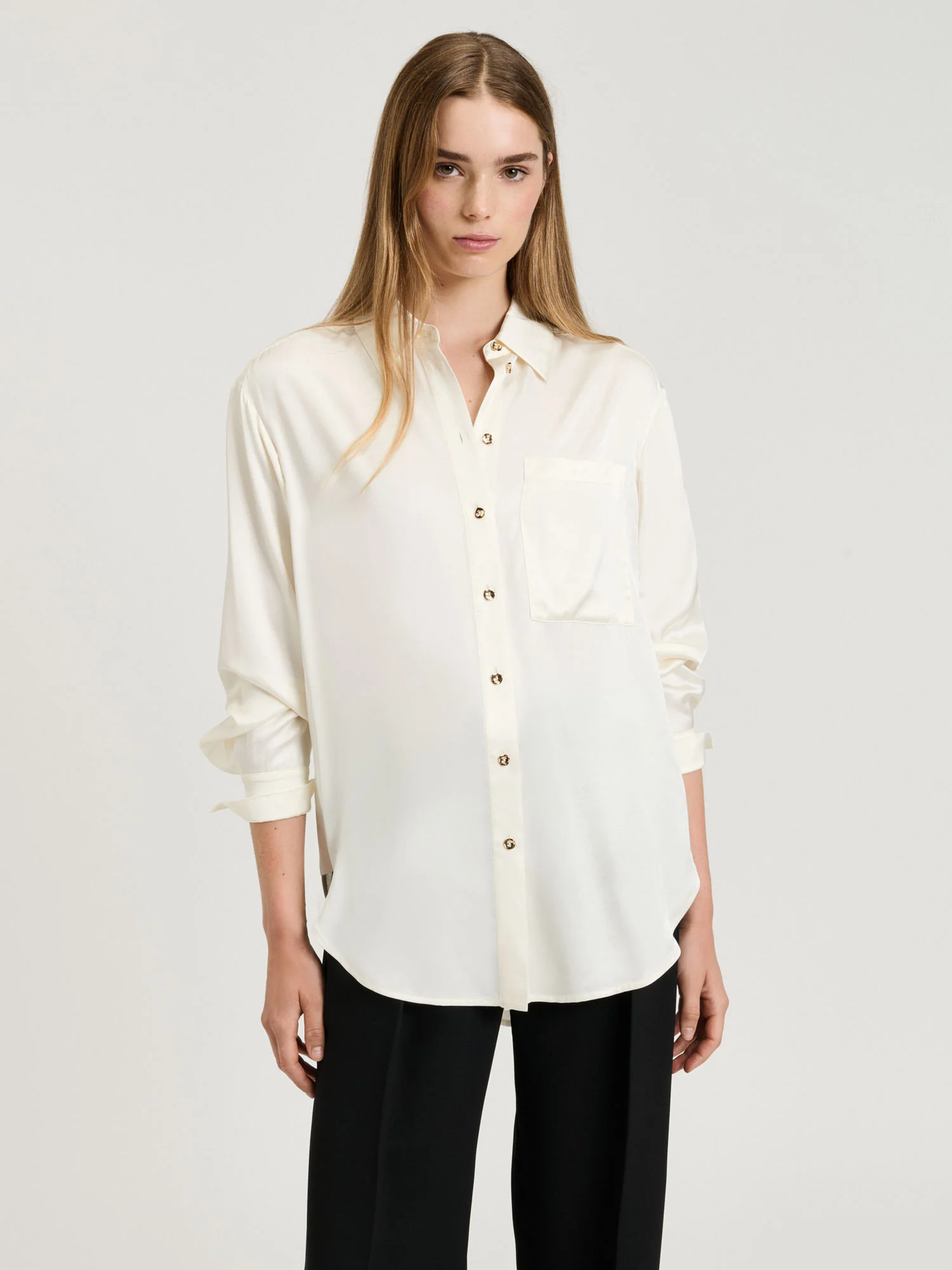 SATIN RELAXED SHIRT - Image 3