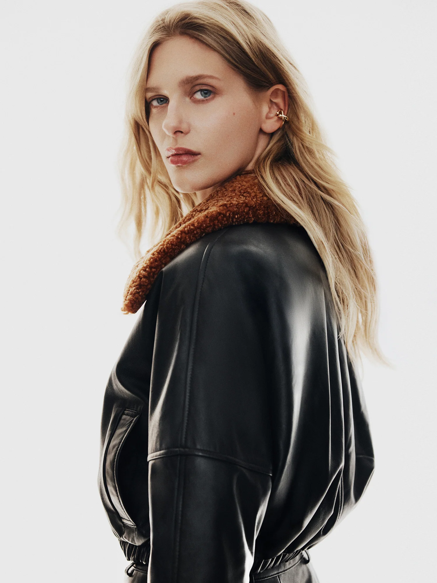 SHEARLING LEATHER BOMBER - Image 6
