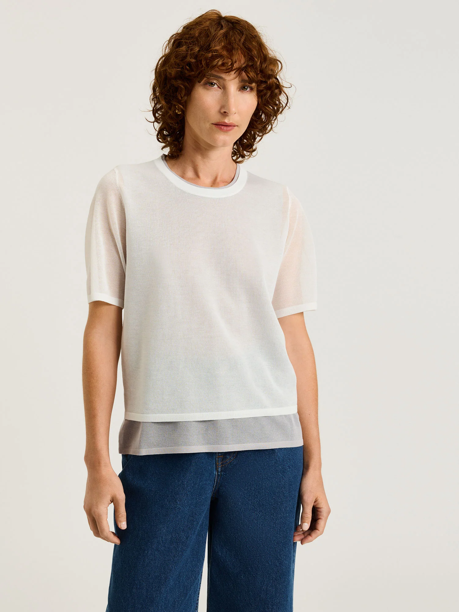 SHEER DOUBLE LAYER KNIT - Image 3