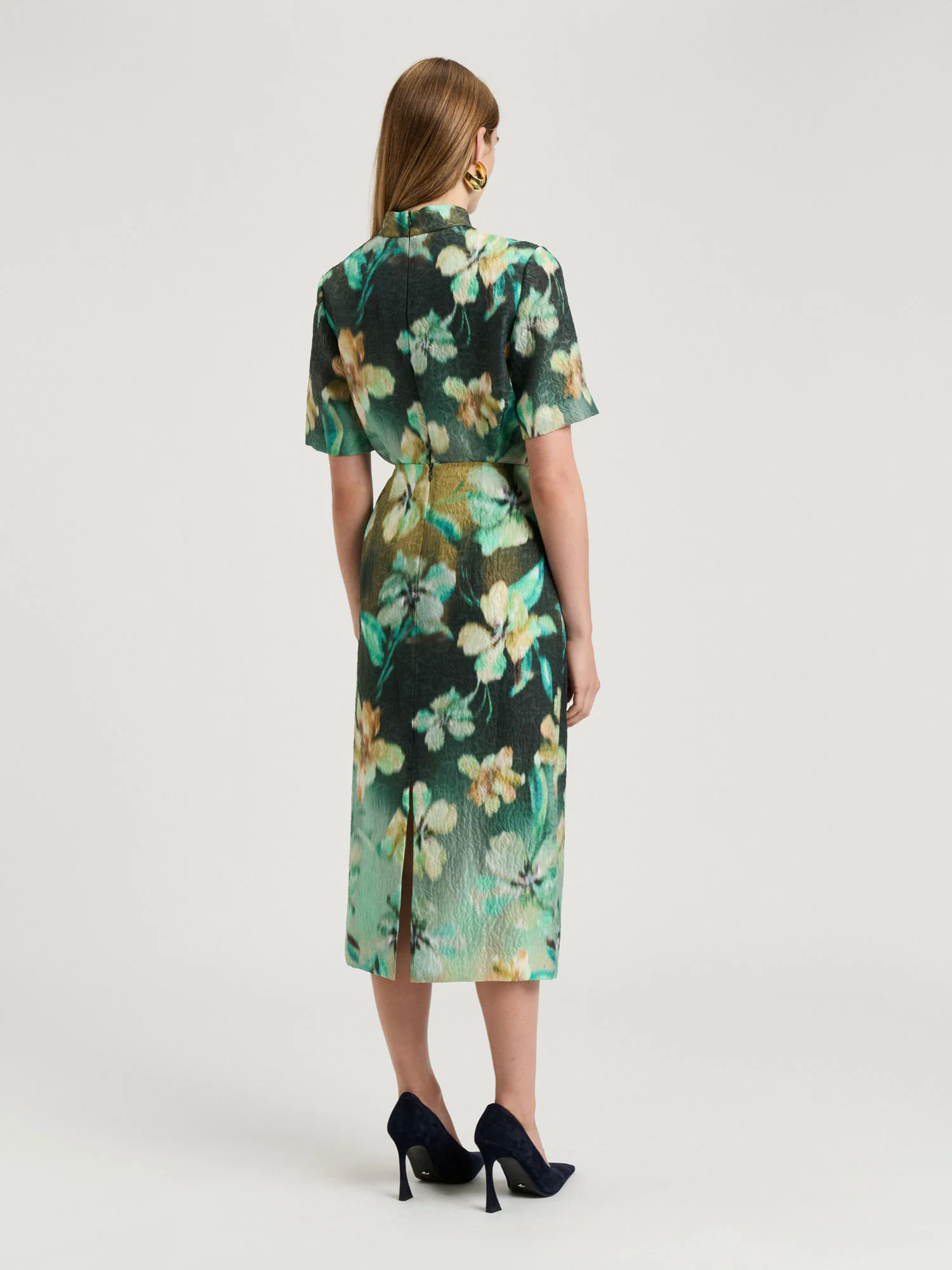 SILK BLEND FLORAL SKIRT - Image 3