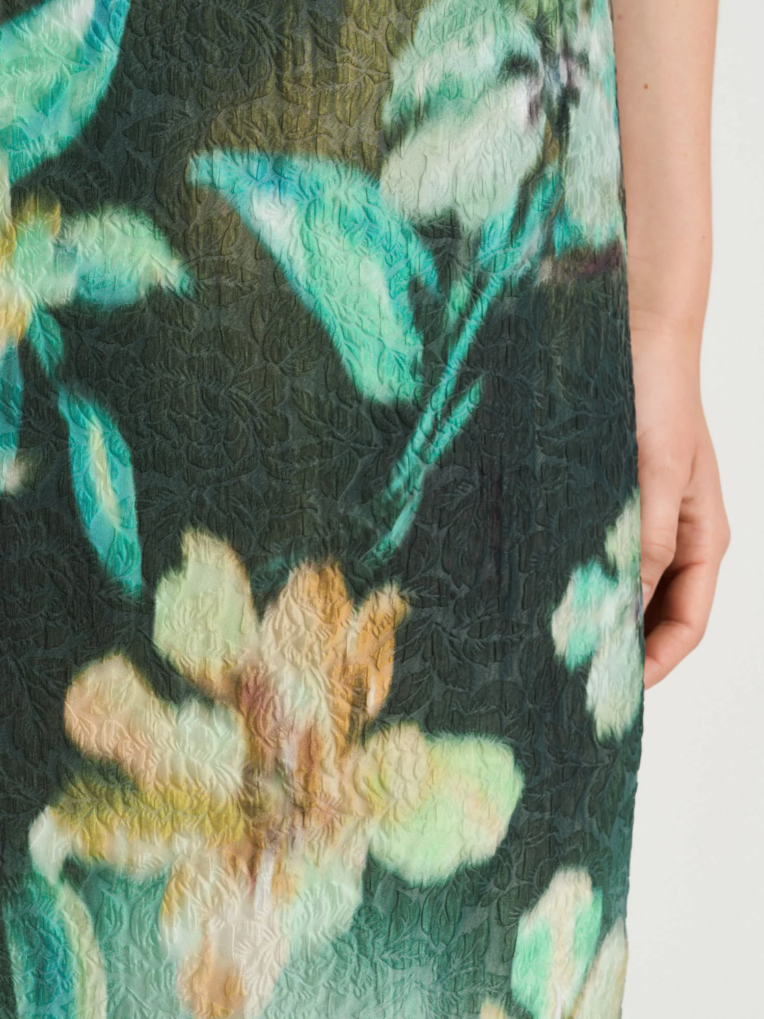 SILK BLEND FLORAL SKIRT - Image 4