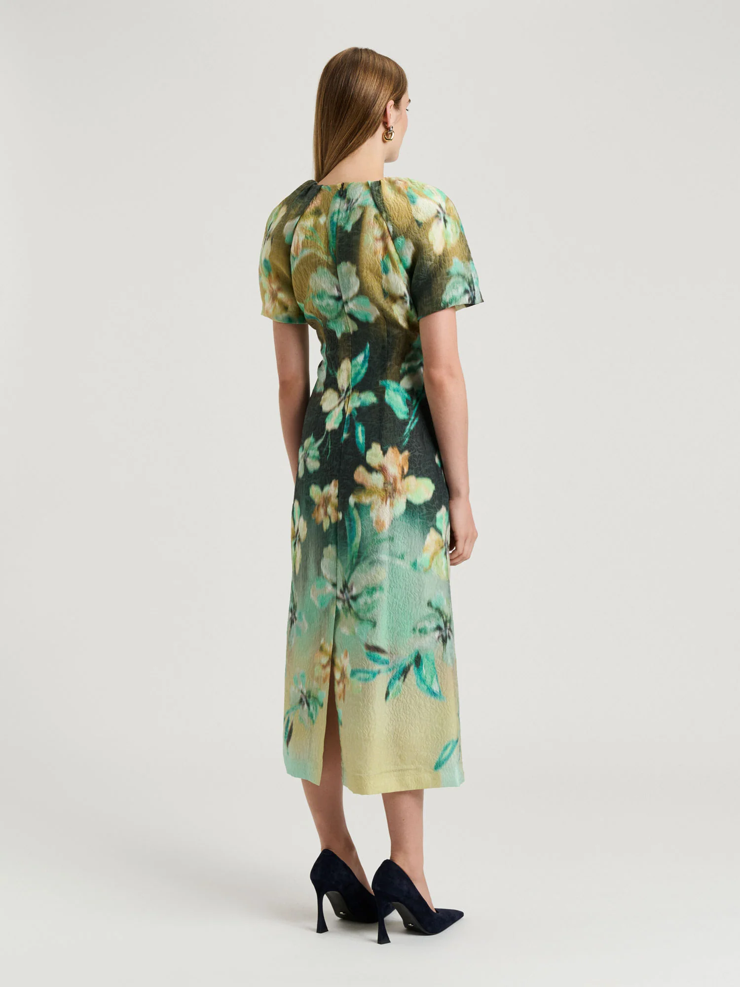 SILK BLEND MIDI DRESS - Image 4