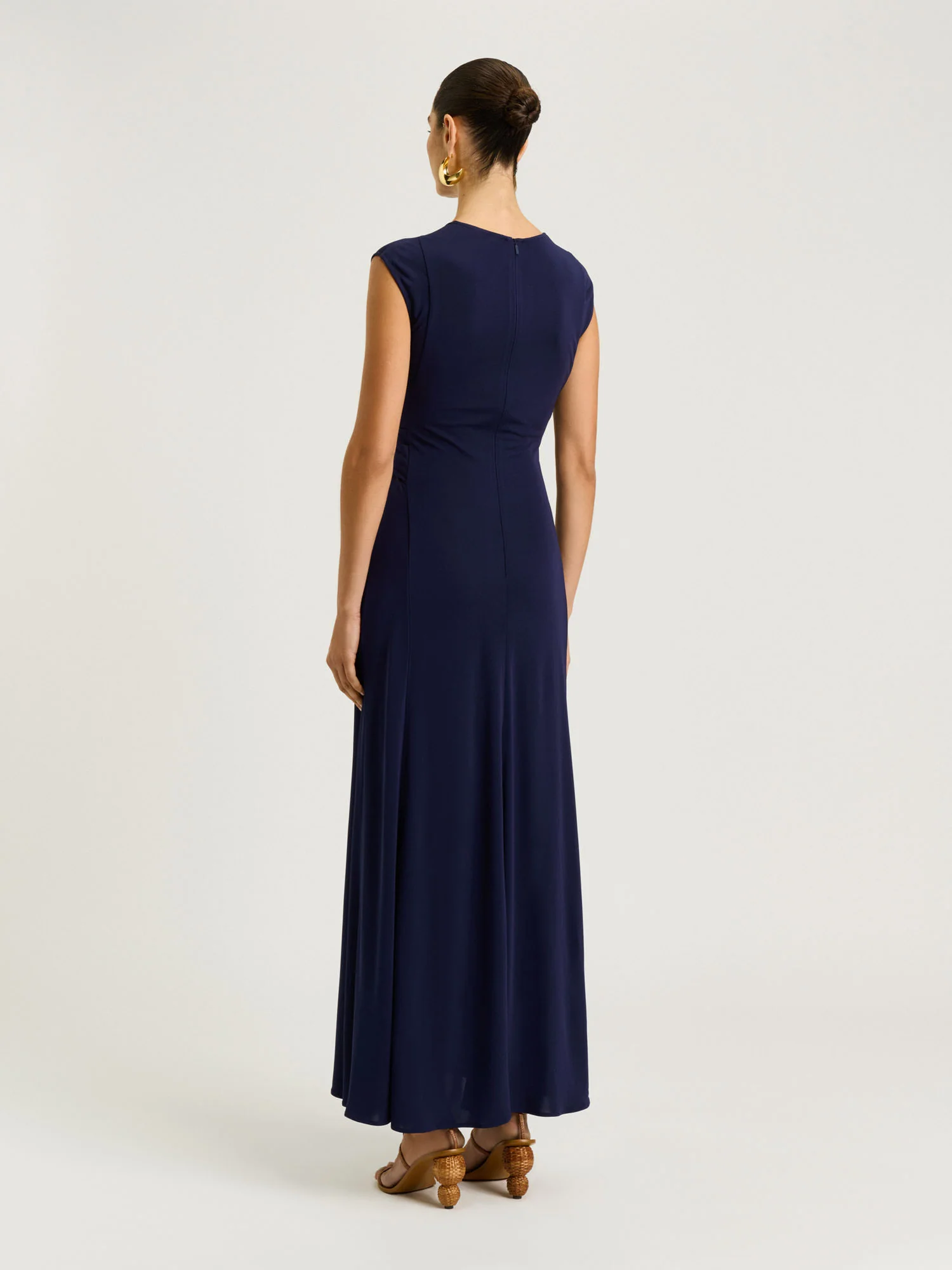 SLINKY JERSEY EMPIRE TWIST MAXI DRESS - Image 4