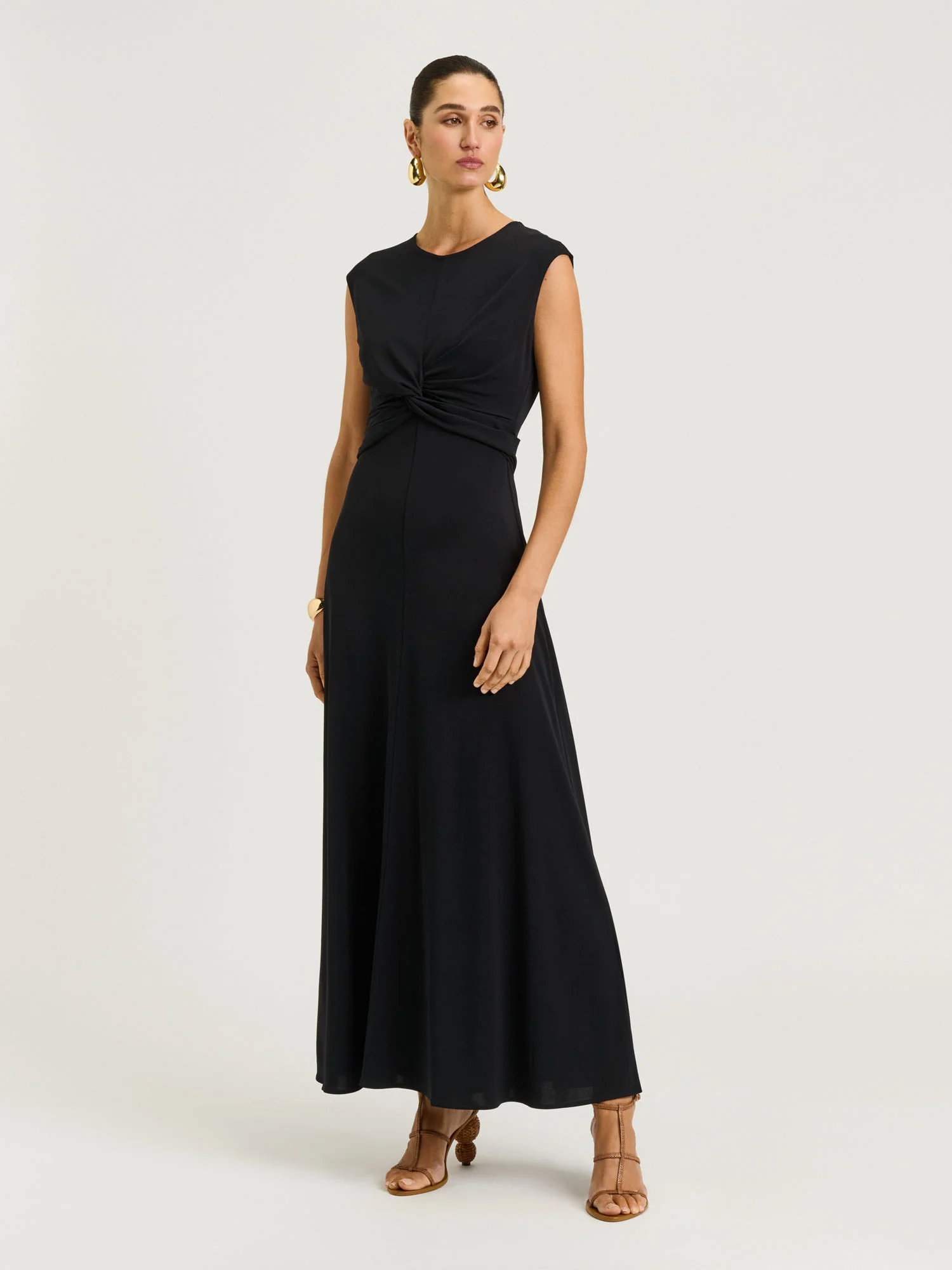SLINKY JERSEY EMPIRE TWIST MAXI DRESS - Image 6