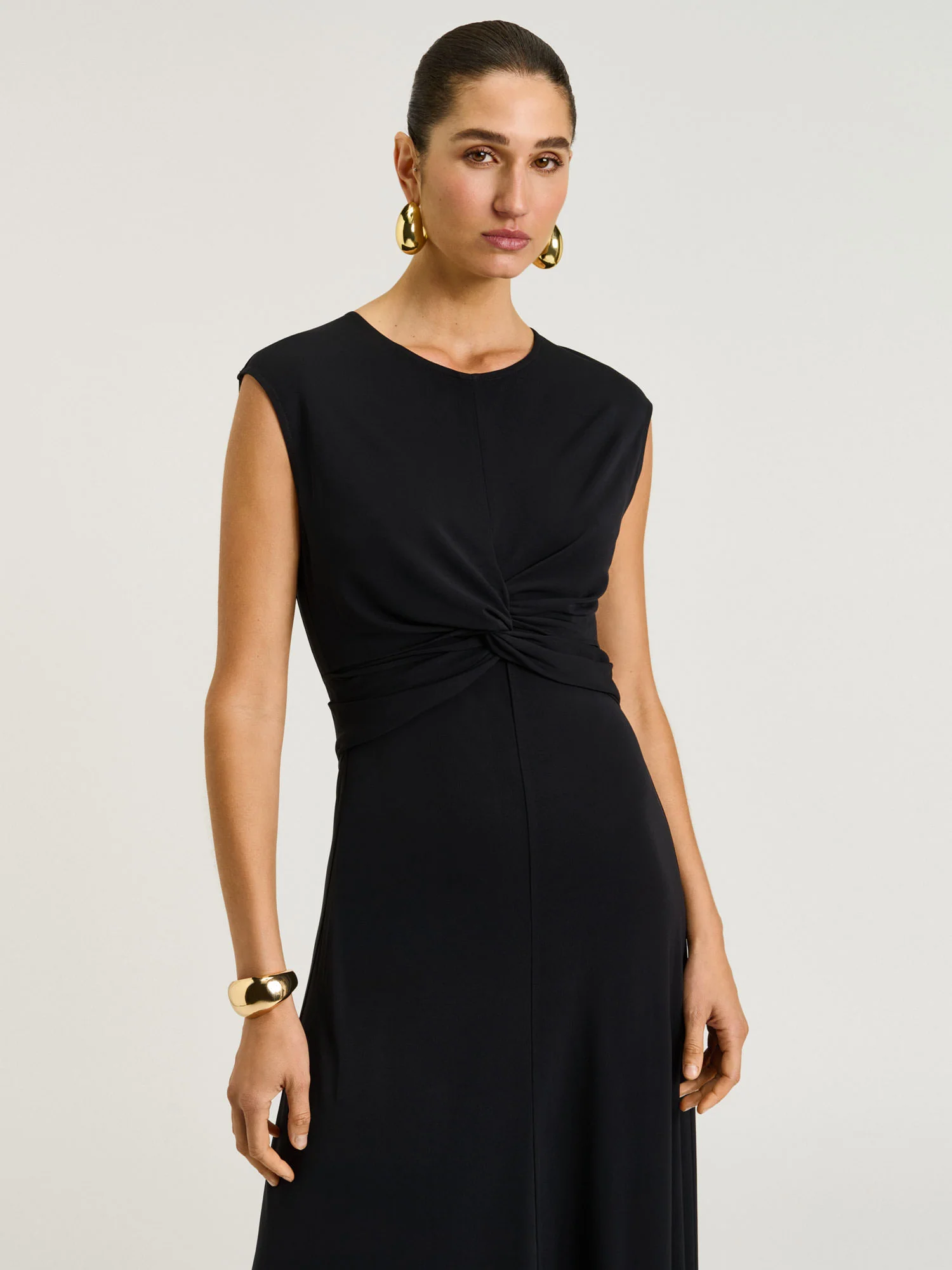 SLINKY JERSEY EMPIRE TWIST MAXI DRESS - Image 7