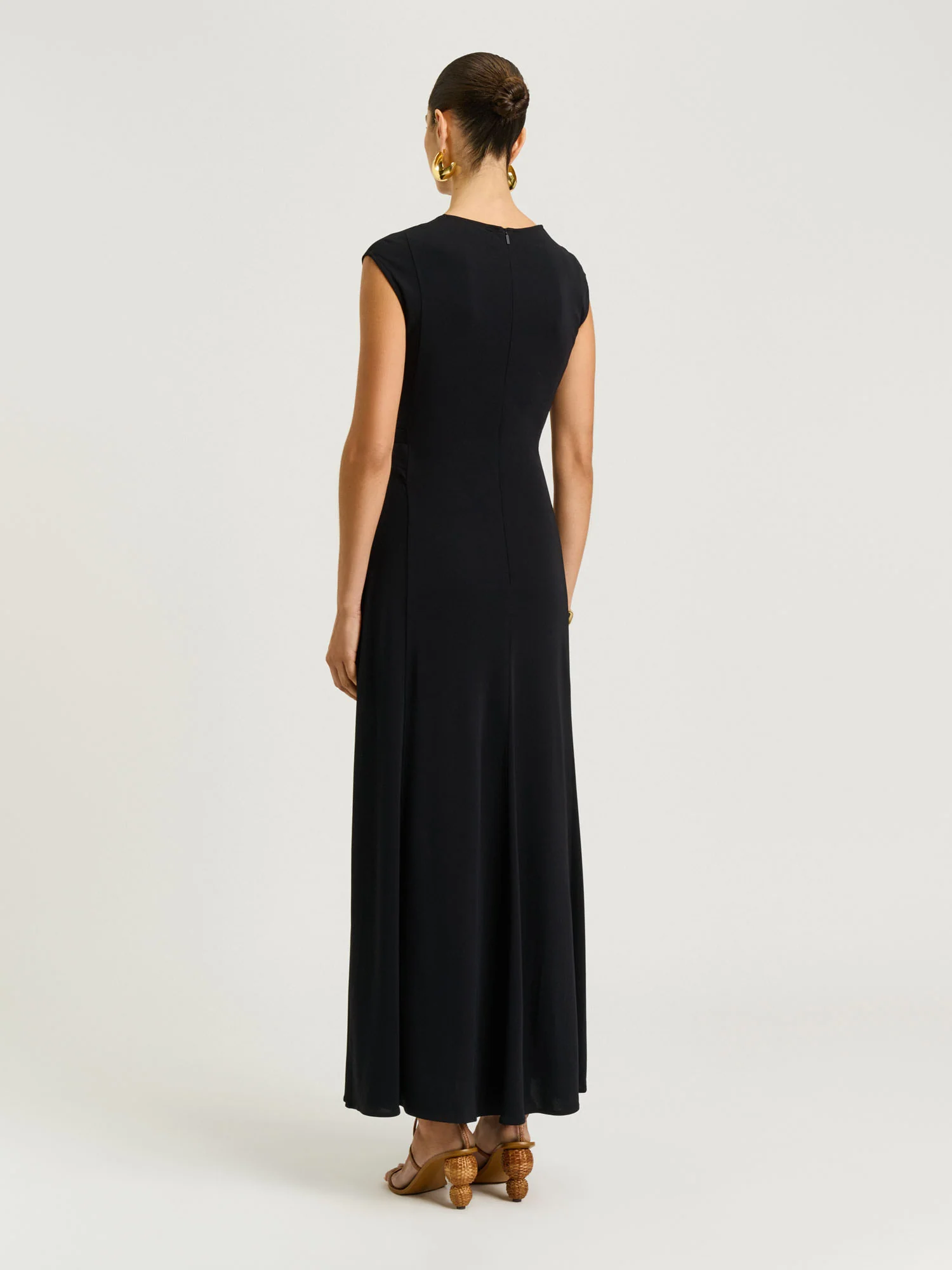 SLINKY JERSEY EMPIRE TWIST MAXI DRESS - Image 9