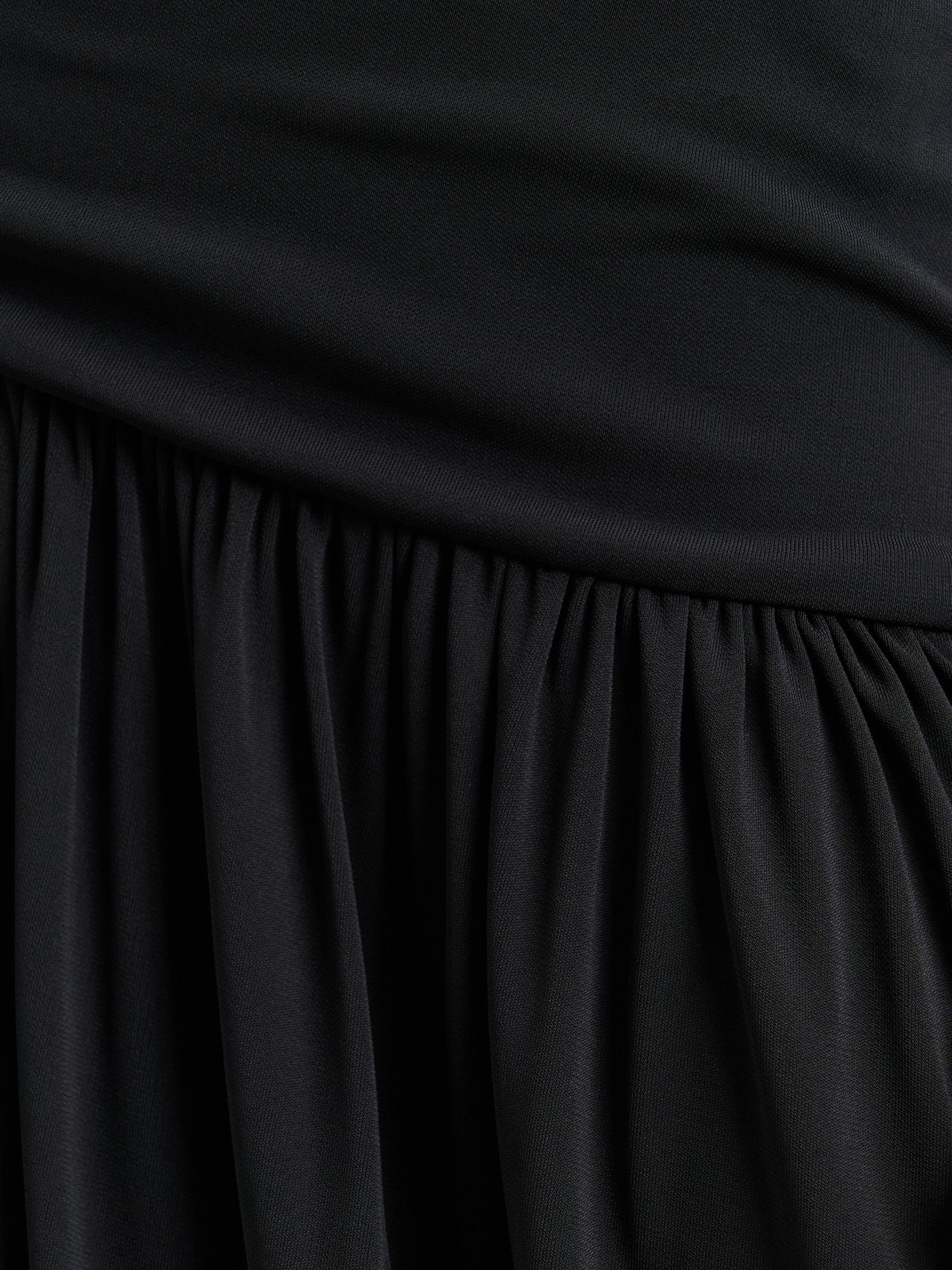 SLINKY JERSEY GATHERED MAXI SKIRT - Image 3