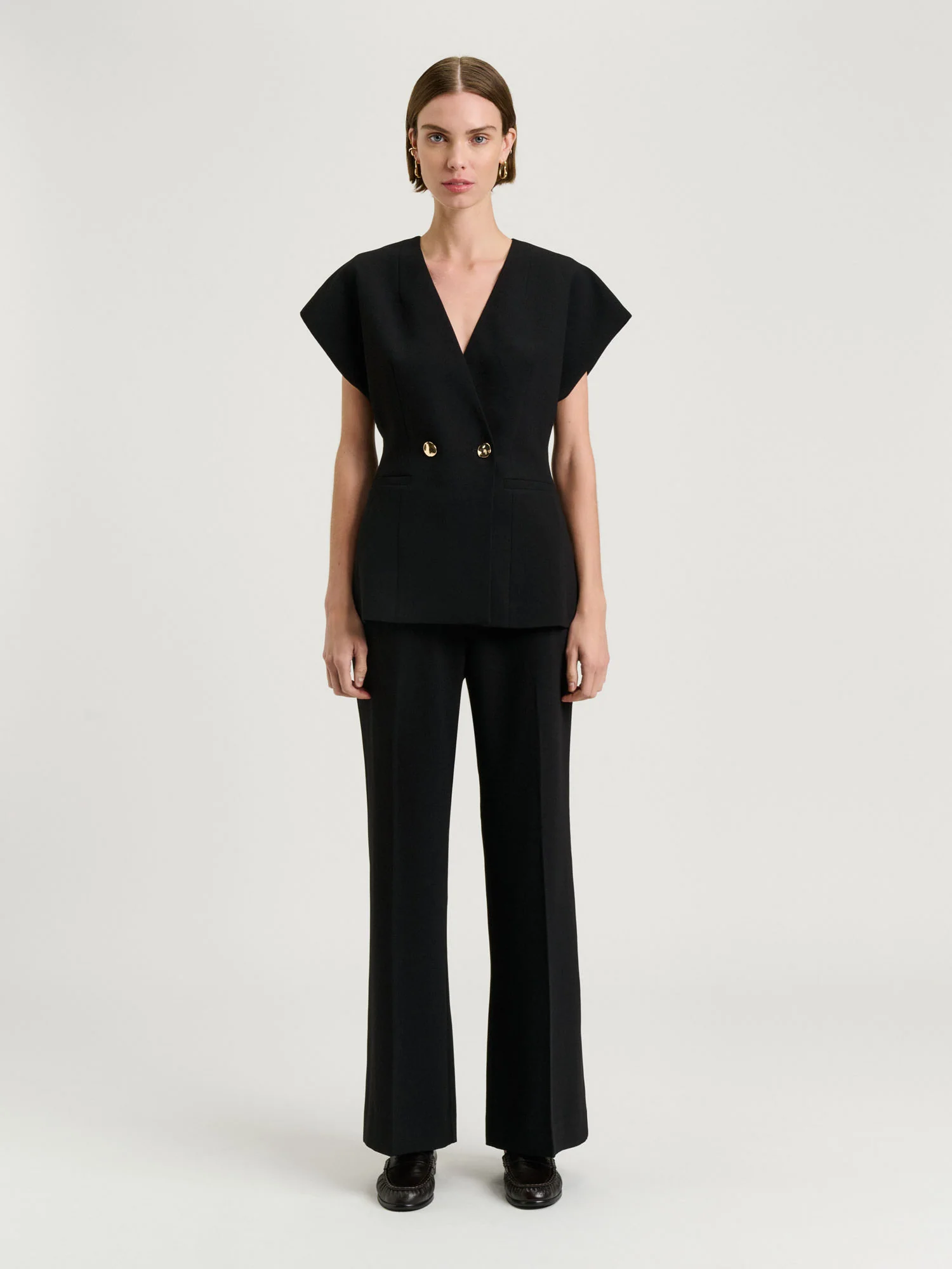 STRETCH CREPE FLARED PANT - Image 2