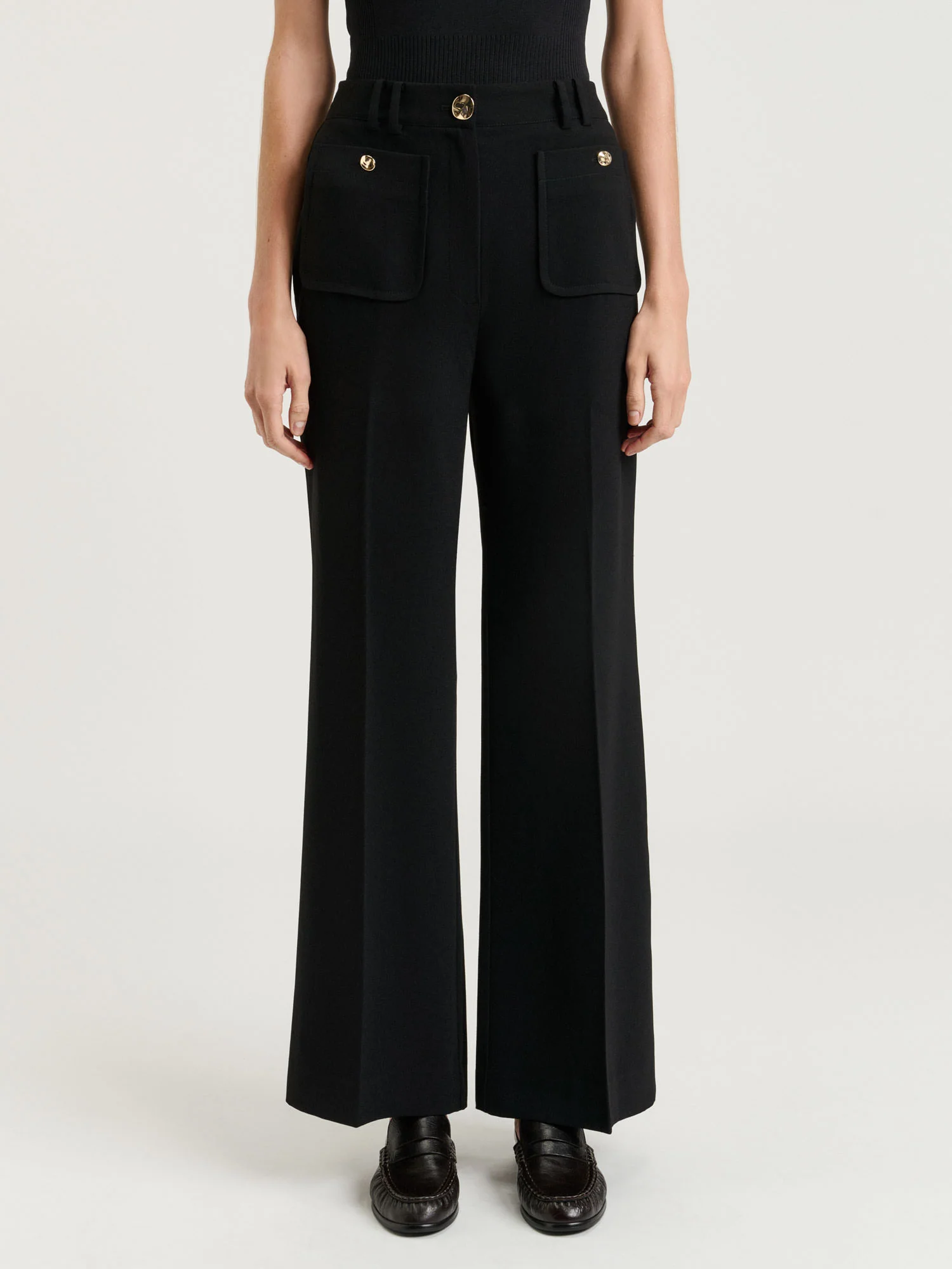 STRETCH CREPE FLARED PANT - Image 3