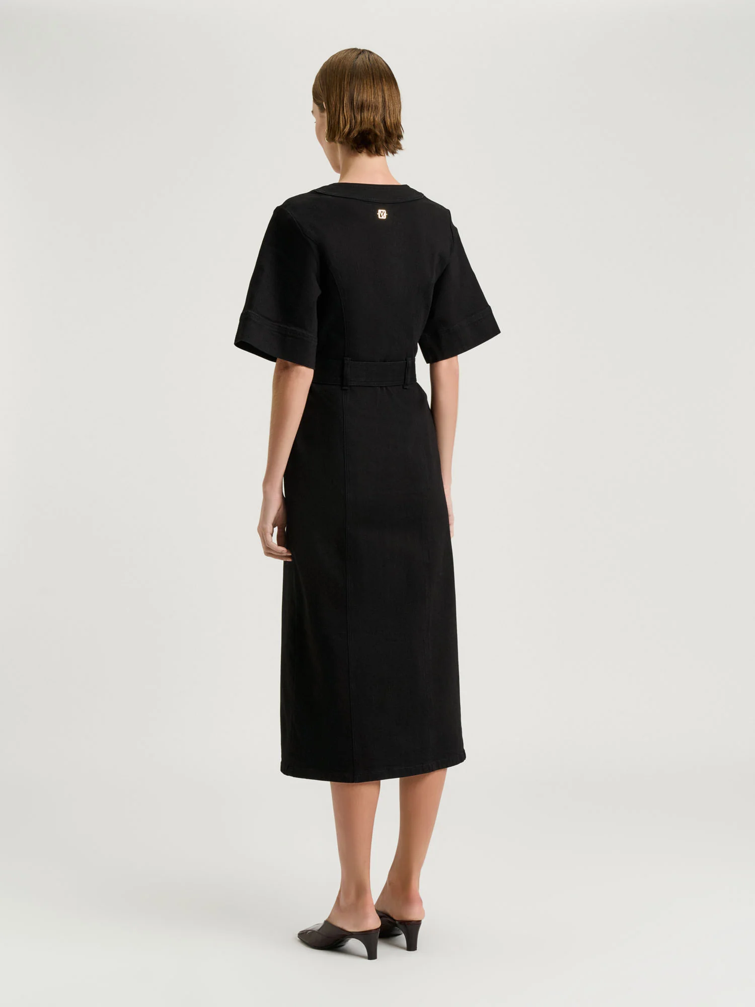STRETCH DENIM PENCIL DRESS - Image 5