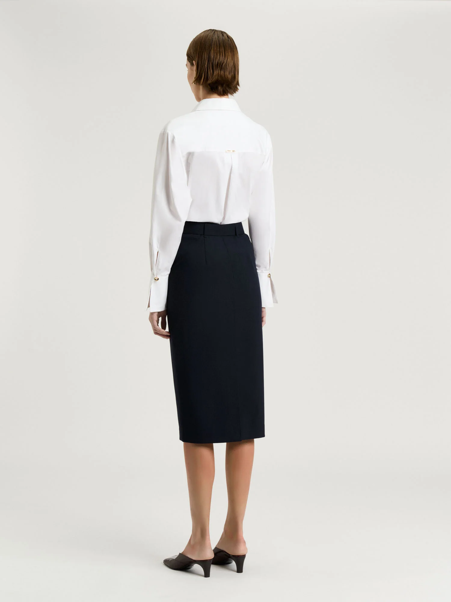 STRETCH SUITING PENCIL SKIRT - Image 4