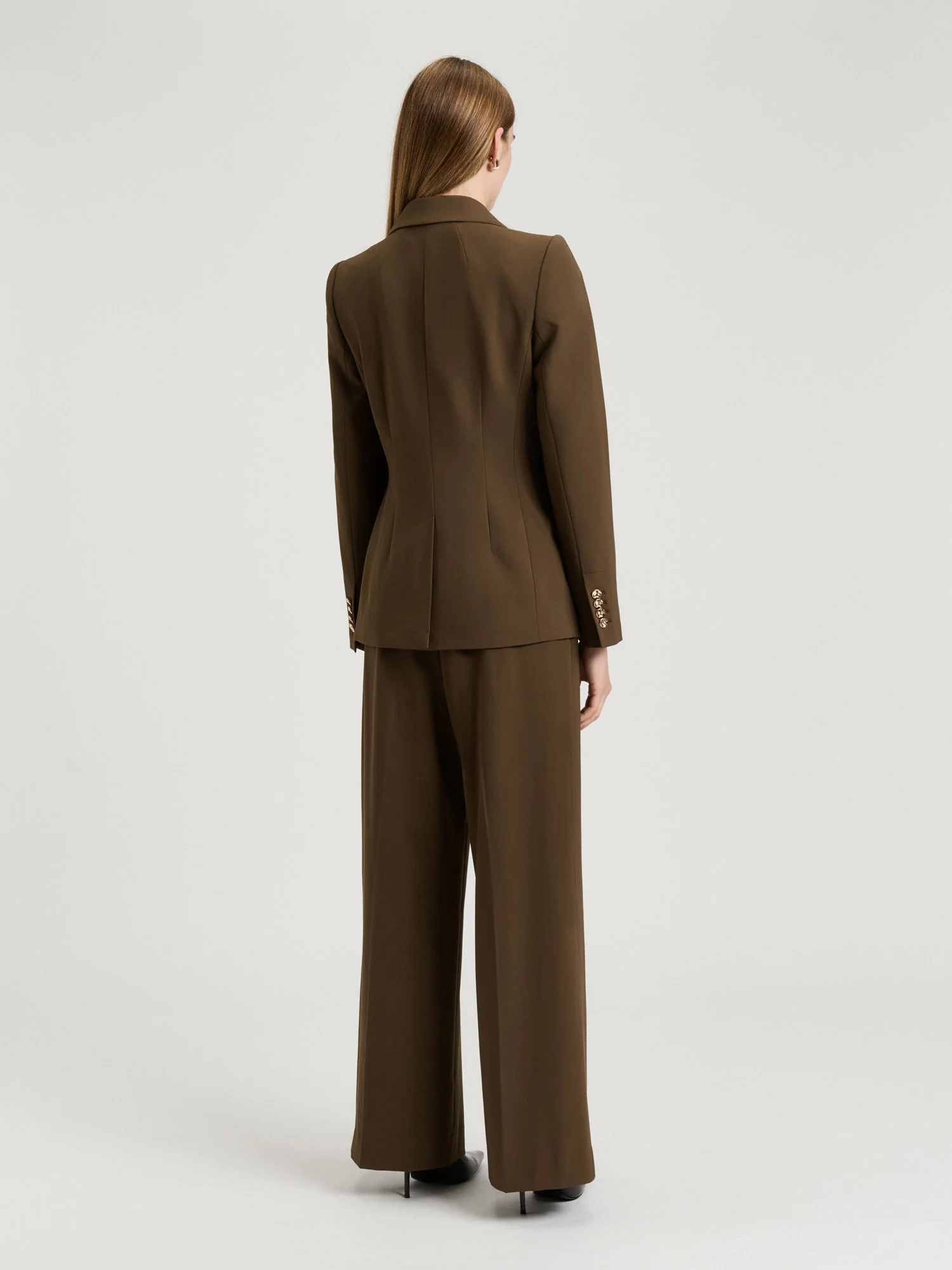 TWILL SUITING DOUBLE BREASTED BLAZER - Image 4