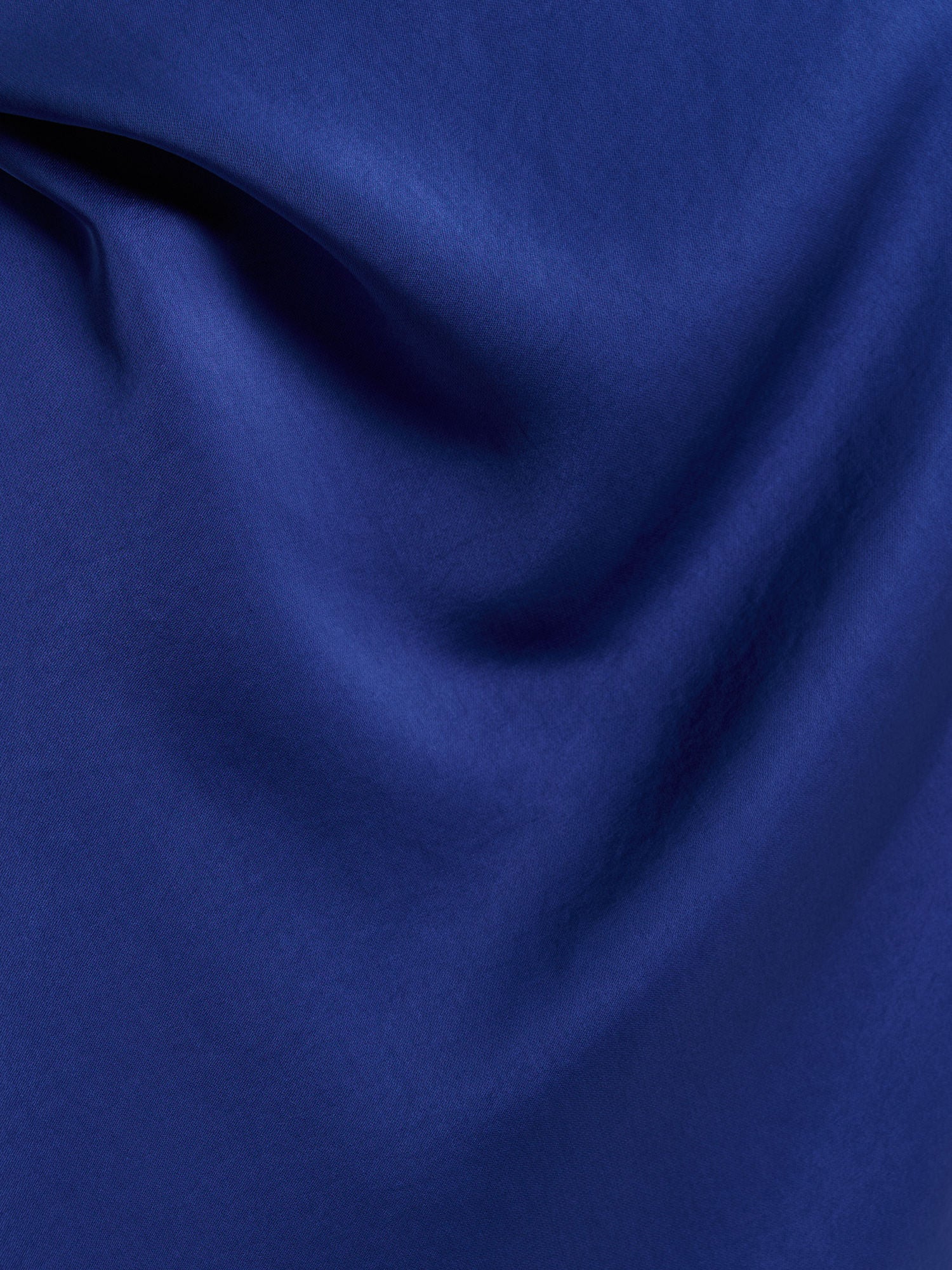 WASHER SATIN GATHERED SHOULDER MIDI DRESS - Image 6