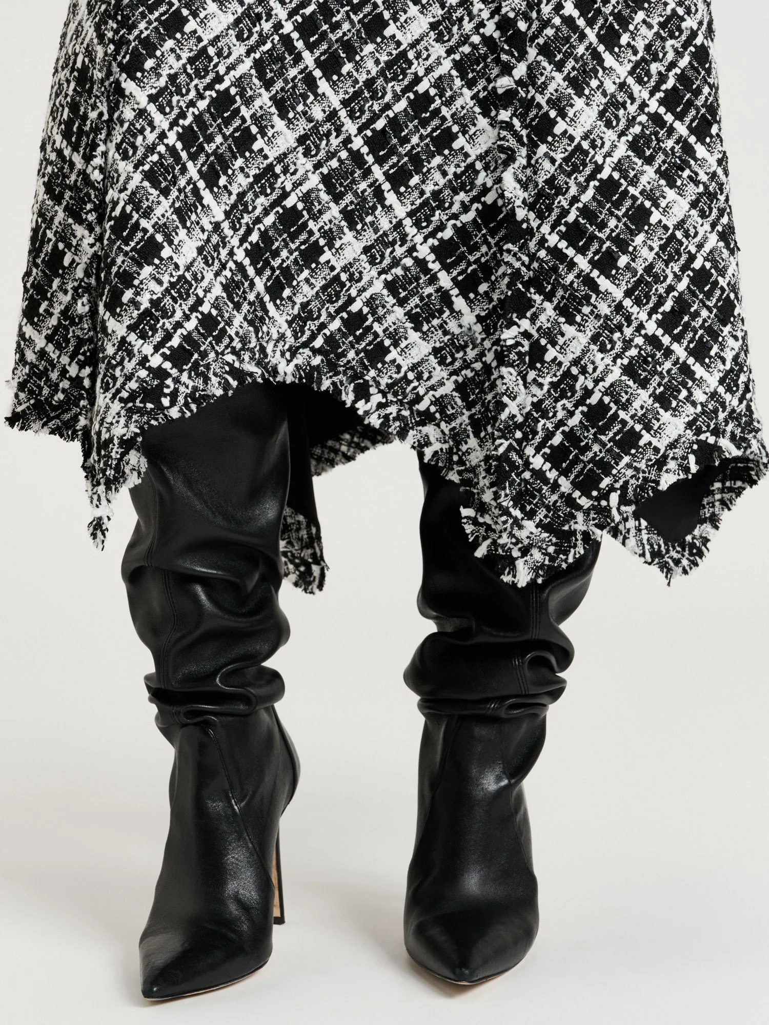 WIDE CHECK TWEED DRESS - Image 4