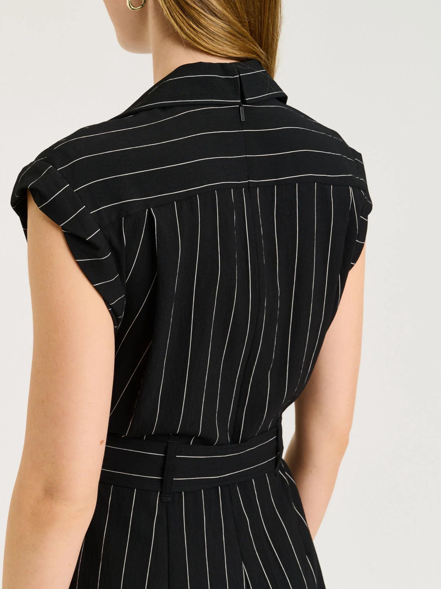 WIDE PINSTRIPE JUMPSUIT - Image 3