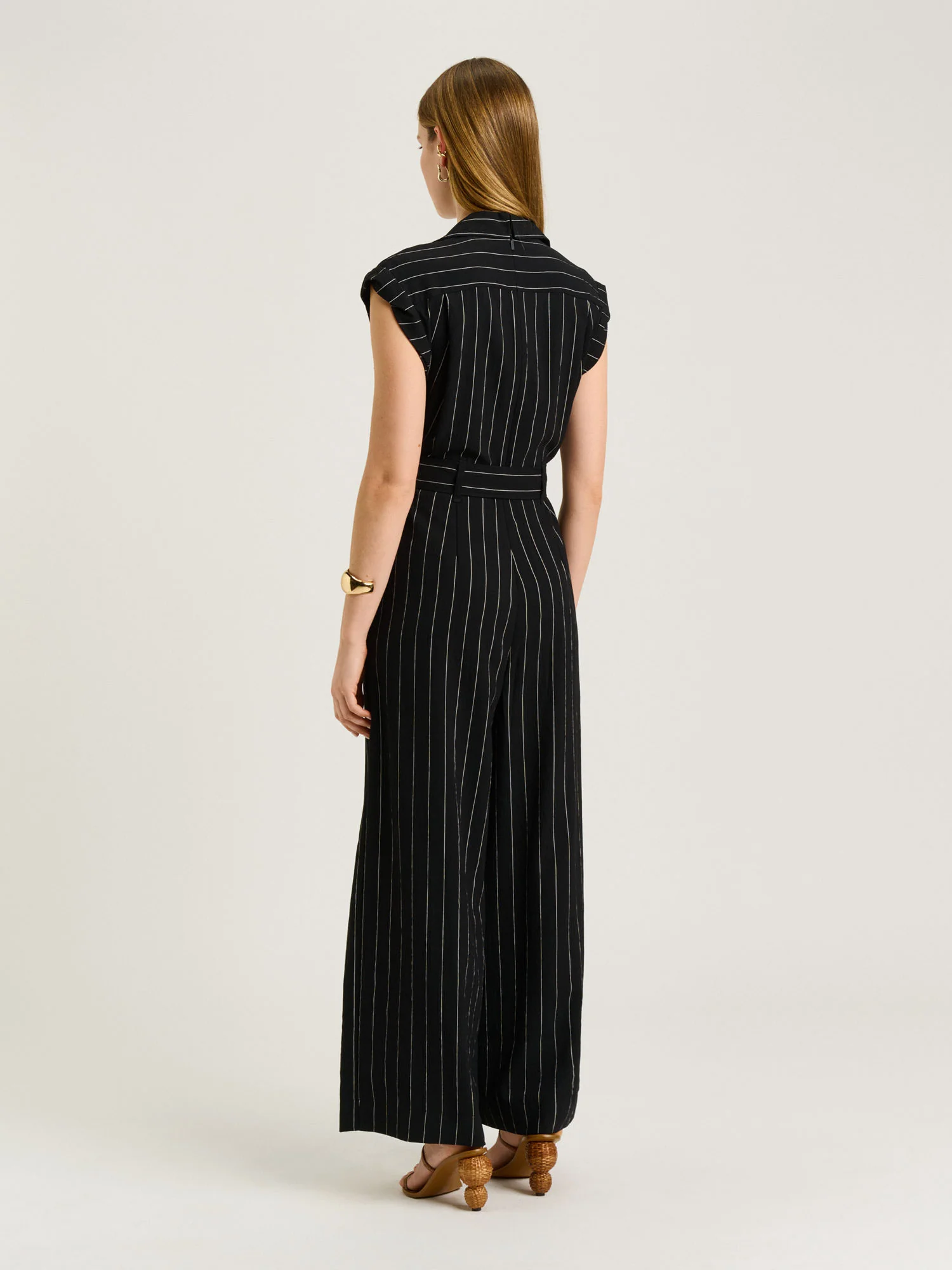 WIDE PINSTRIPE JUMPSUIT - Image 6