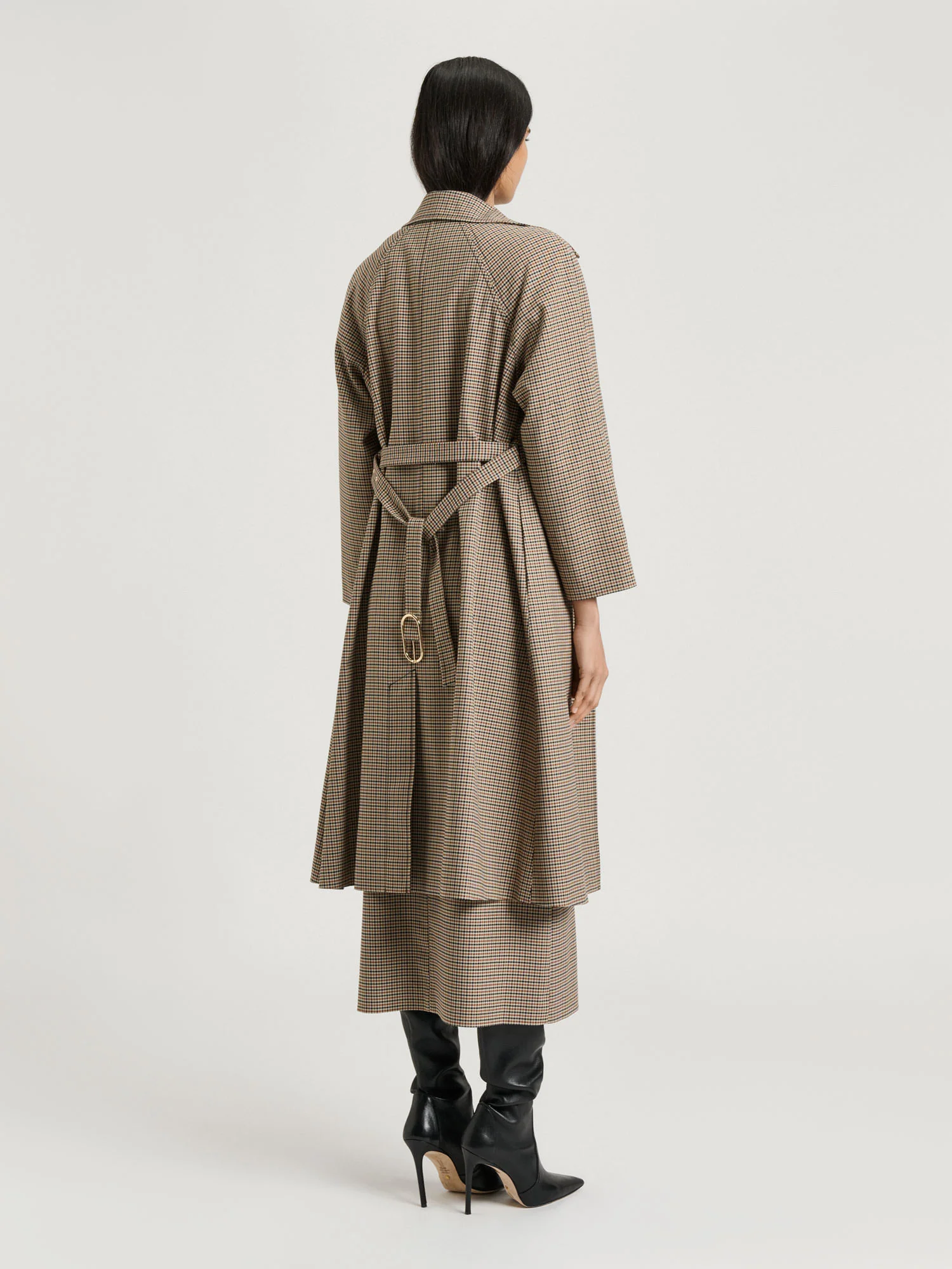 WOVEN CHECK TRENCH - Image 4