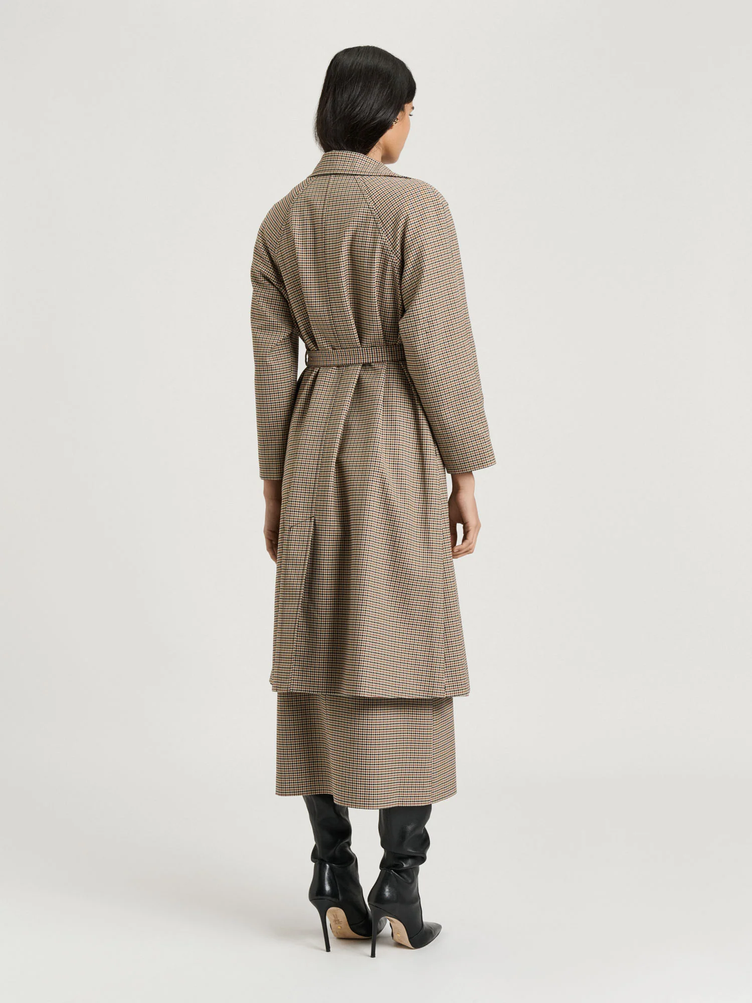 WOVEN CHECK TRENCH - Image 5