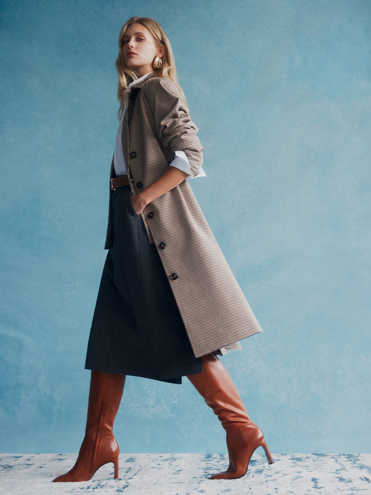 WOVEN CHECK TRENCH - Image 6