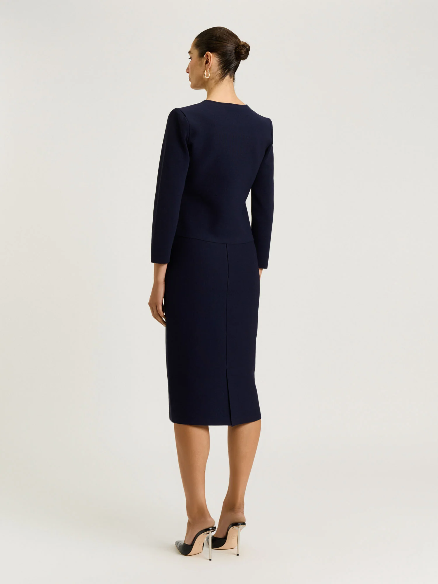 ZIP FRONT MILANO CREPE KNIT JACKET - Image 15