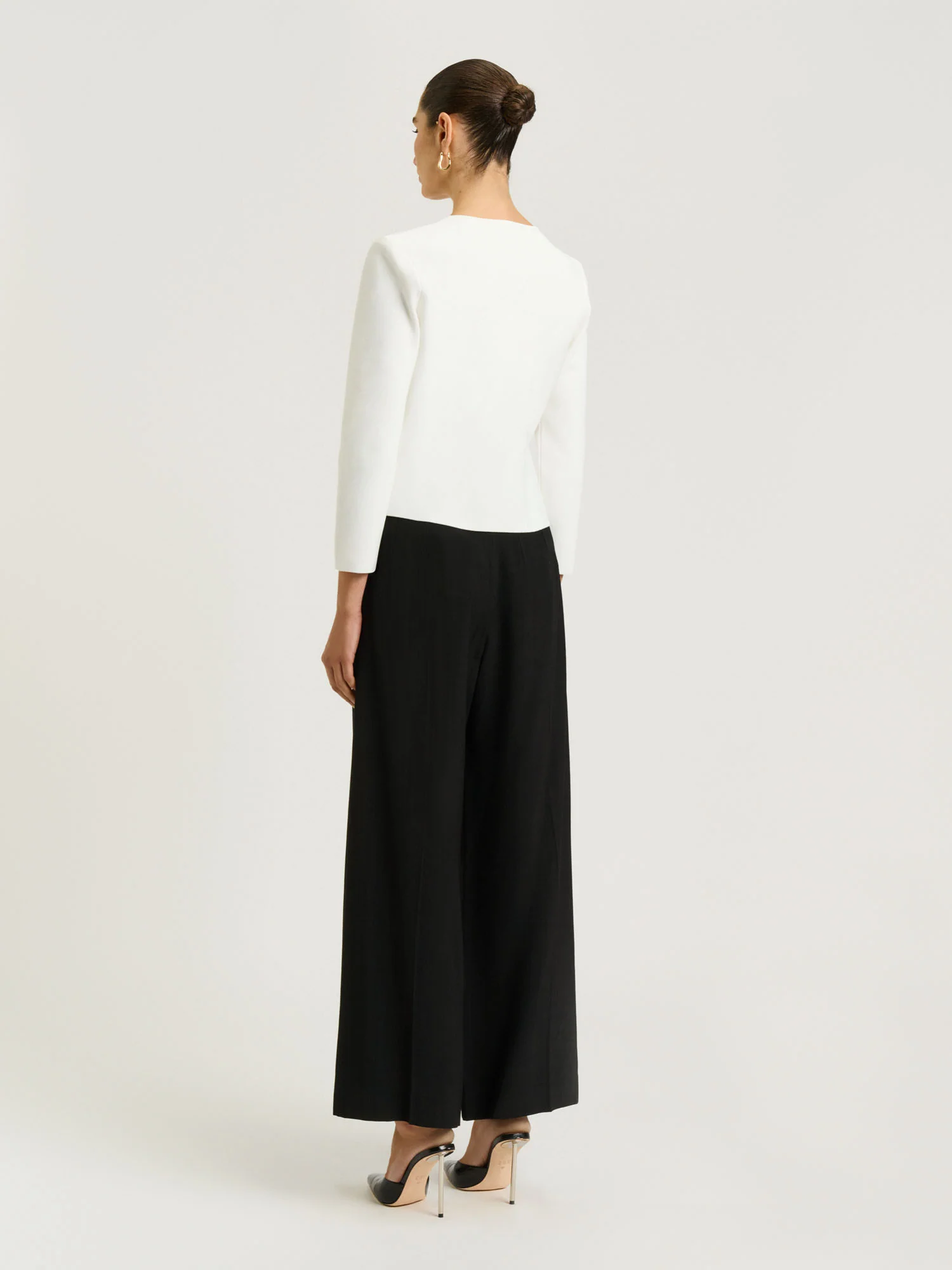 ZIP FRONT MILANO CREPE KNIT JACKET - Image 5